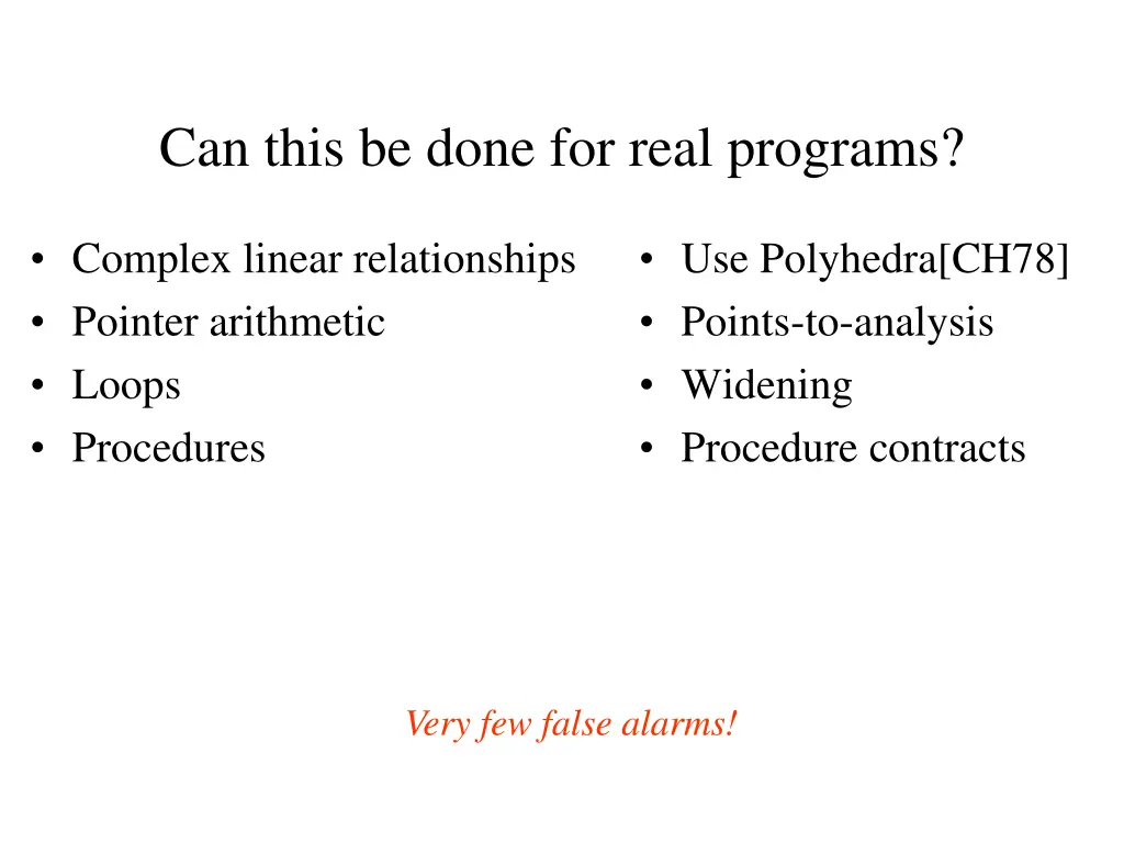 can this be done for real programs