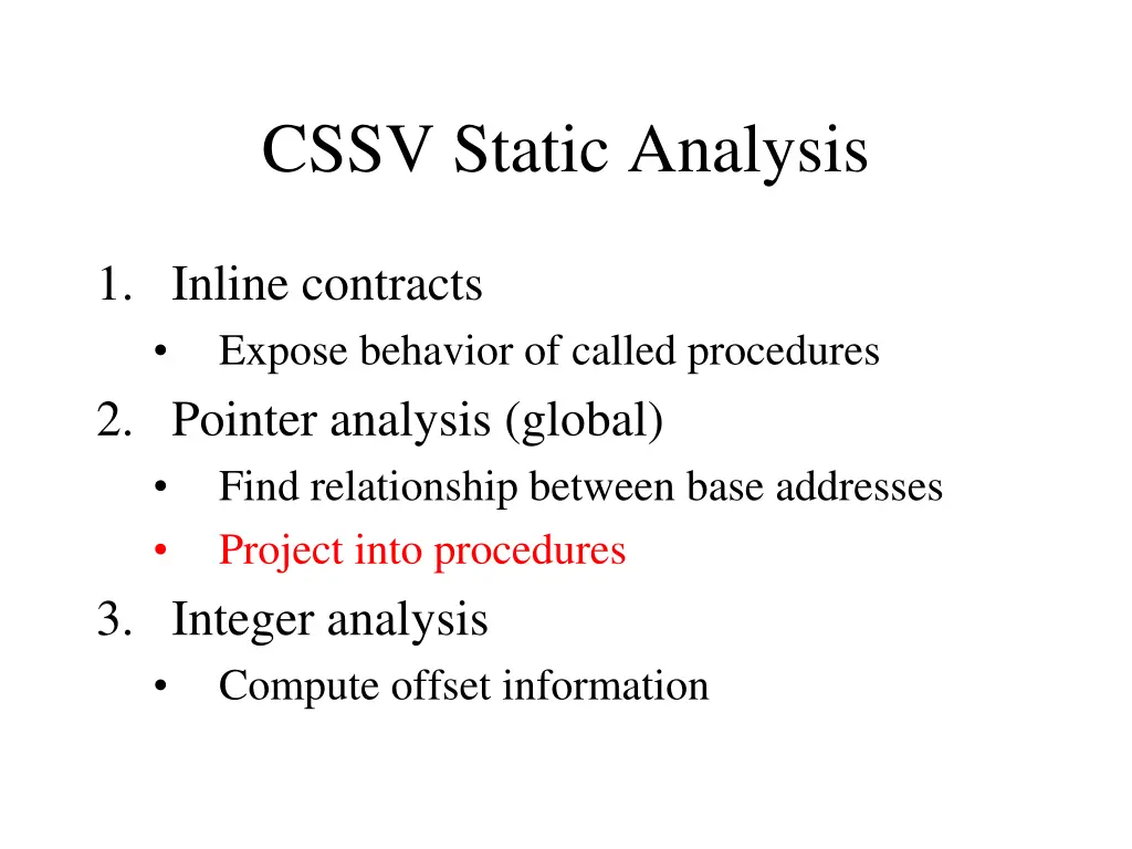 cssv static analysis