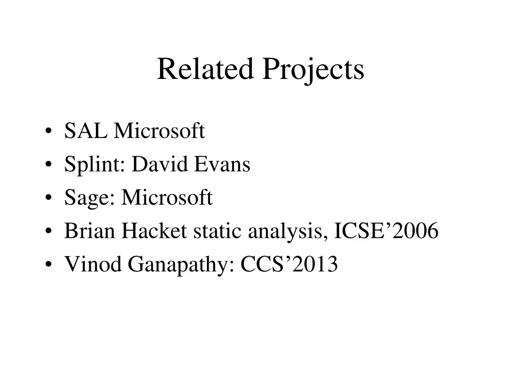 related projects
