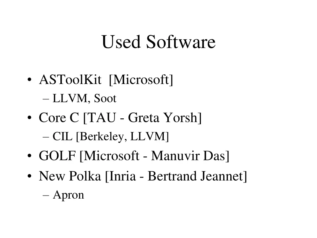 used software