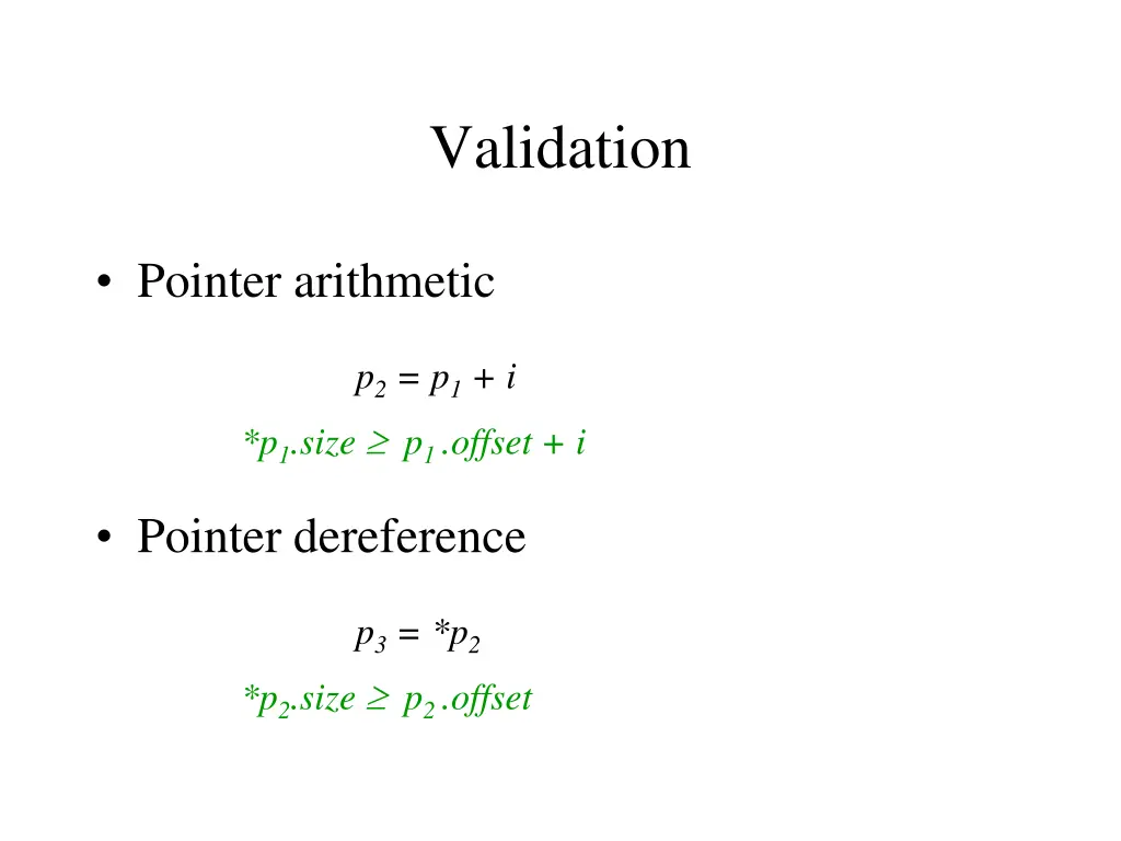 validation