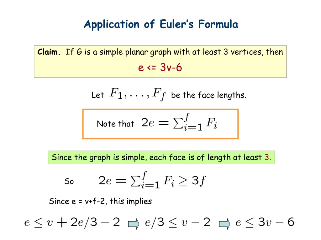 application of euler s formula 1