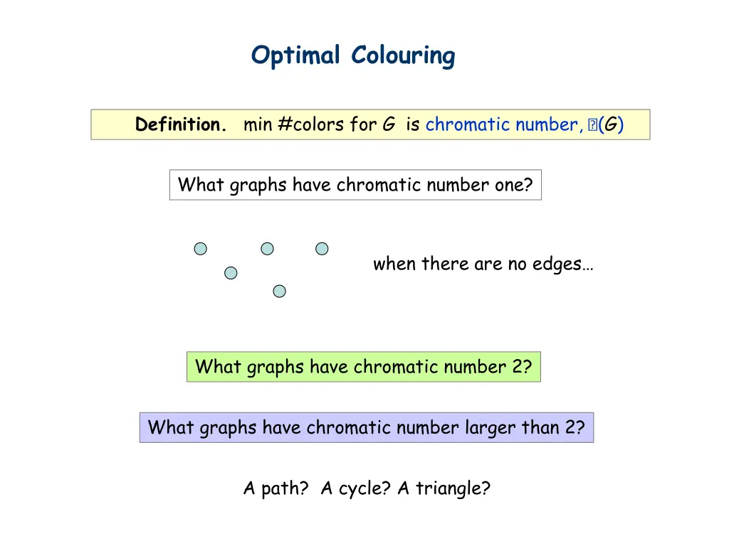 optimal colouring