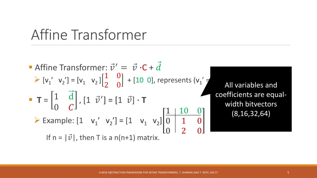 affine transformer