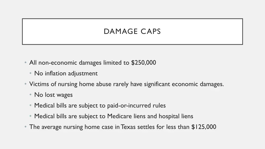 damage caps