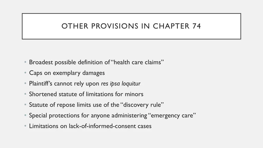 other provisions in chapter 74