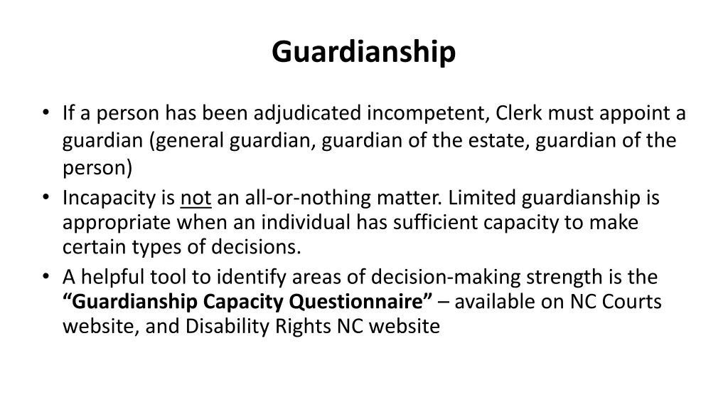 guardianship
