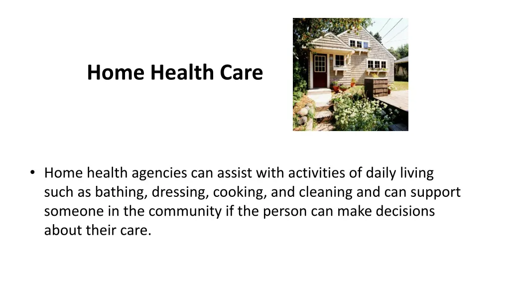 home health care