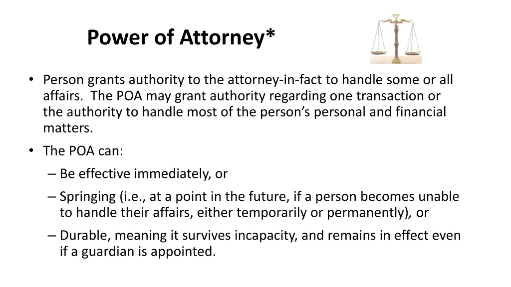 power of attorney