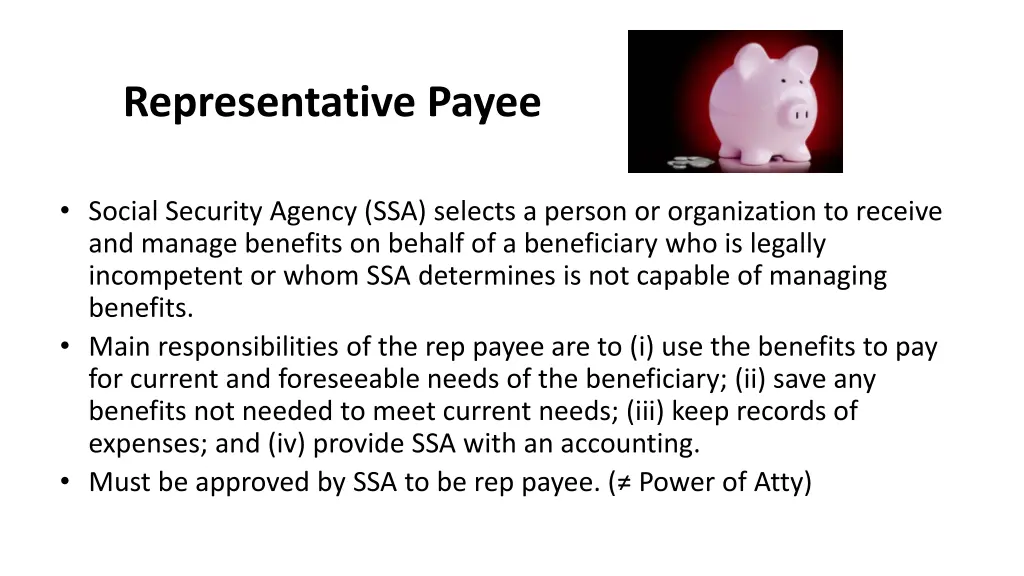 representative payee