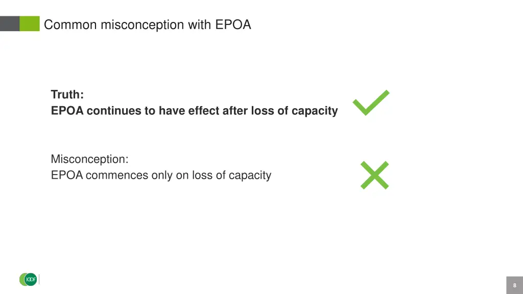 common misconception with epoa