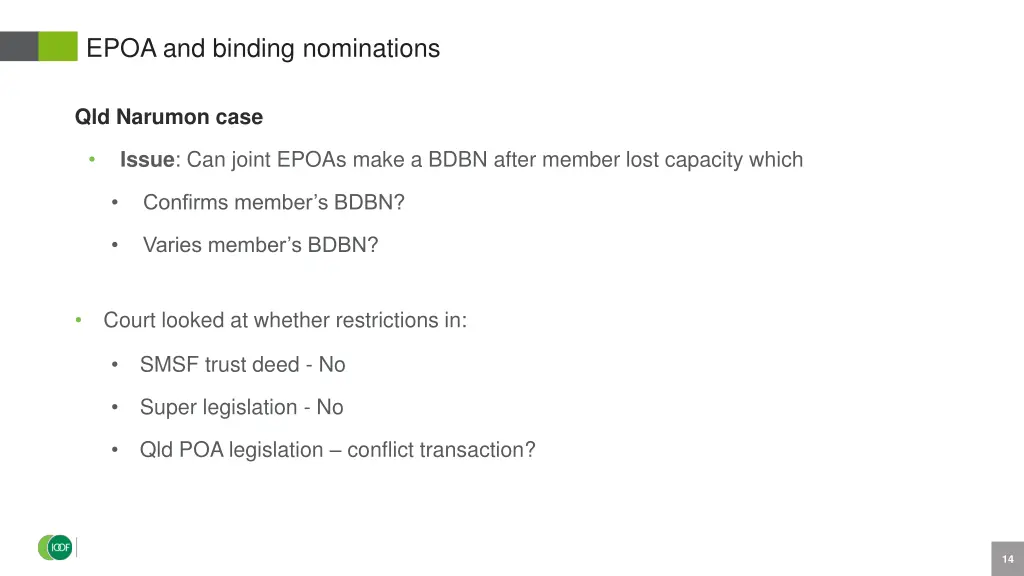 epoa and binding nominations 1