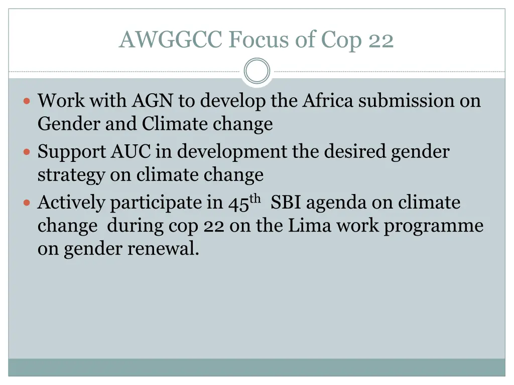 awggcc focus of cop 22