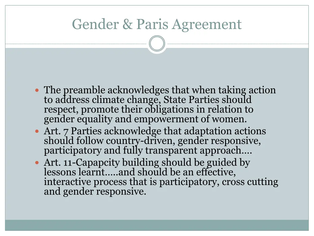 gender paris agreement