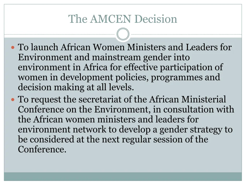 the amcen decision