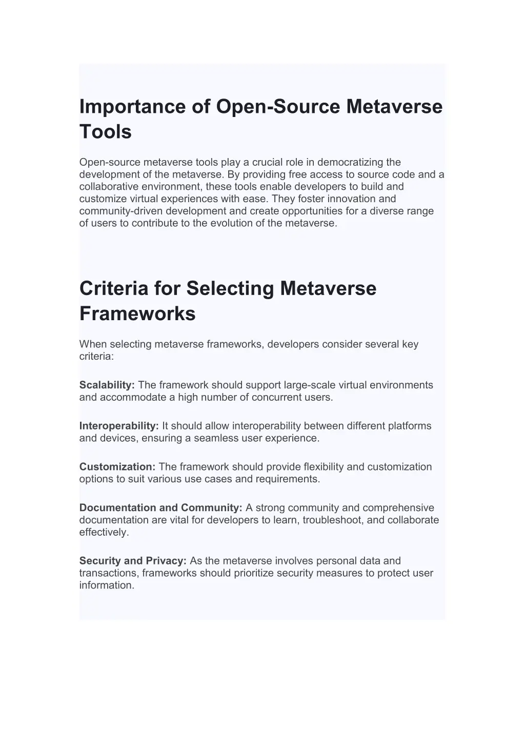 importance of open source metaverse tools