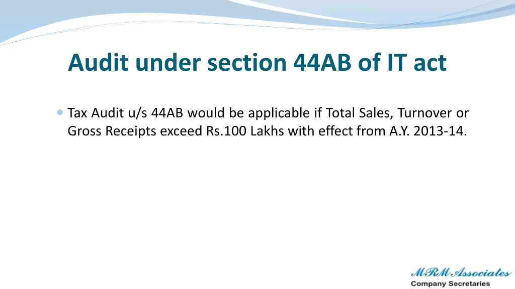 audit under section 44ab of it act