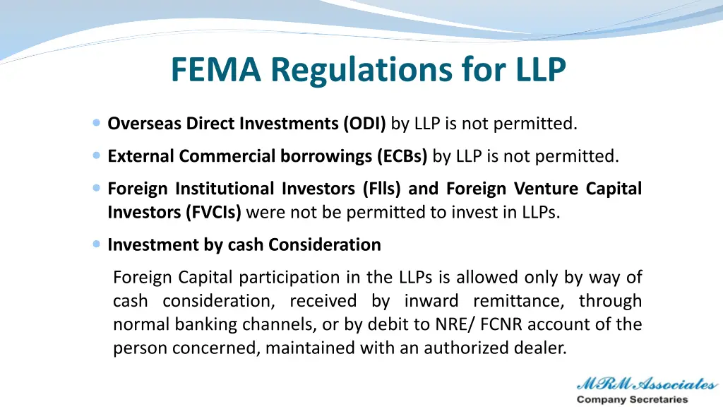 fema regulations for llp 1