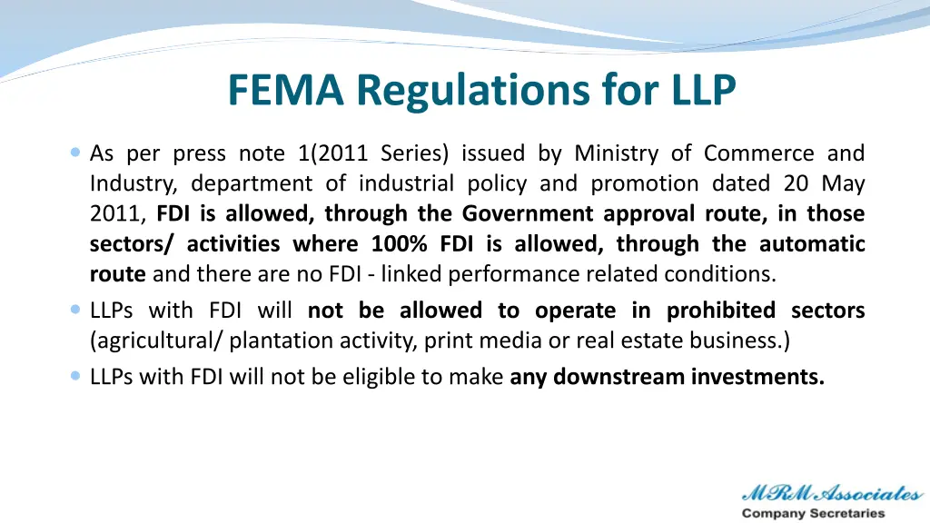 fema regulations for llp