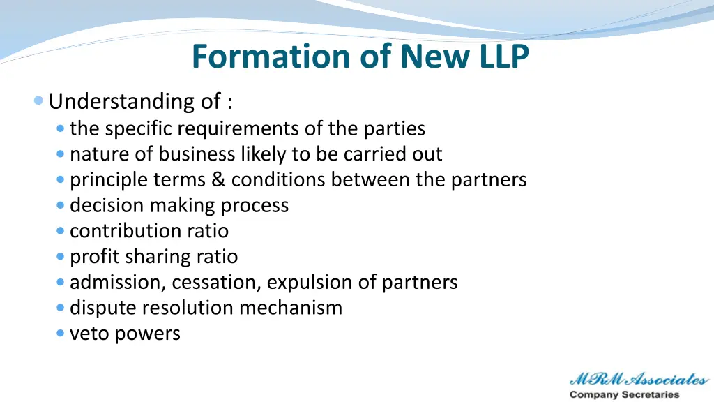 formation of new llp