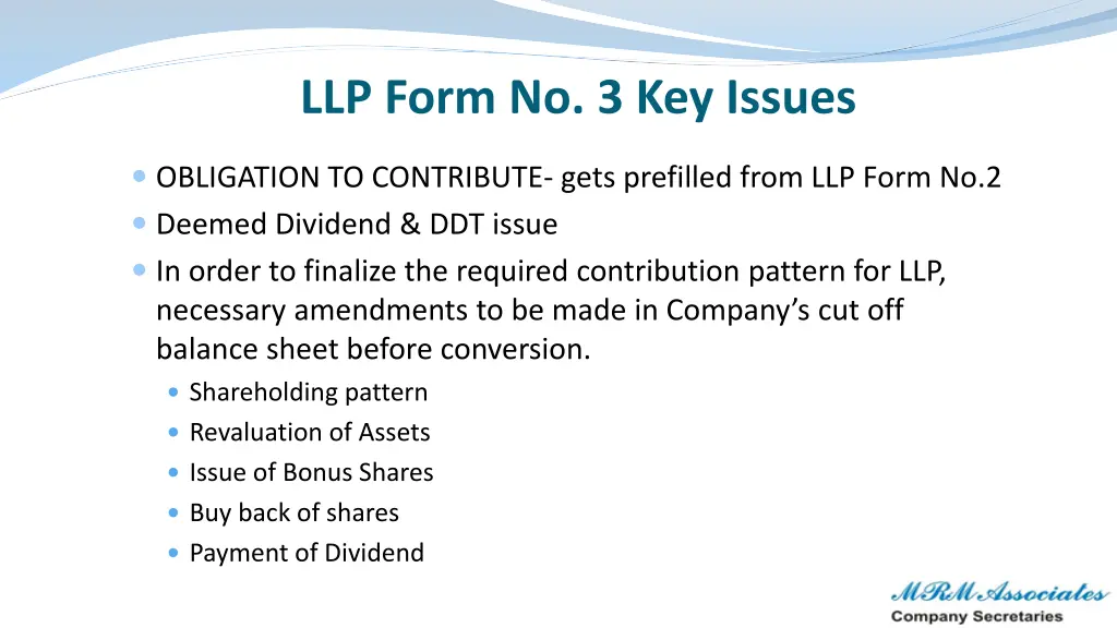 llp form no 3 key issues