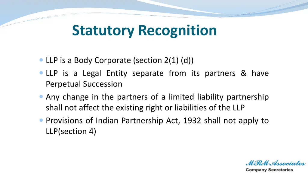 statutory recognition