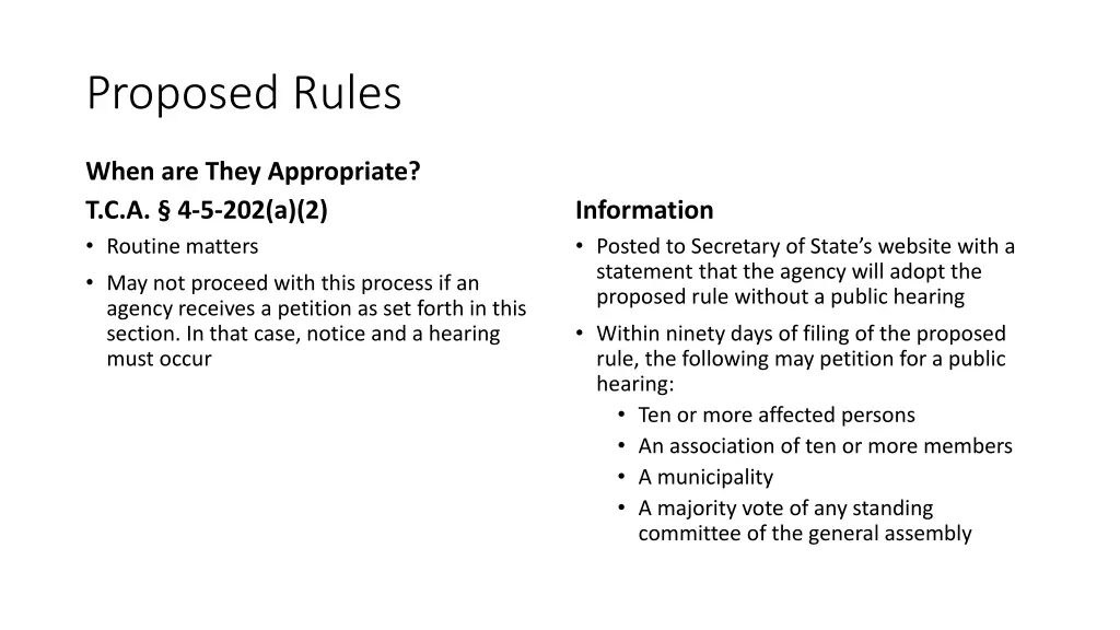 proposed rules