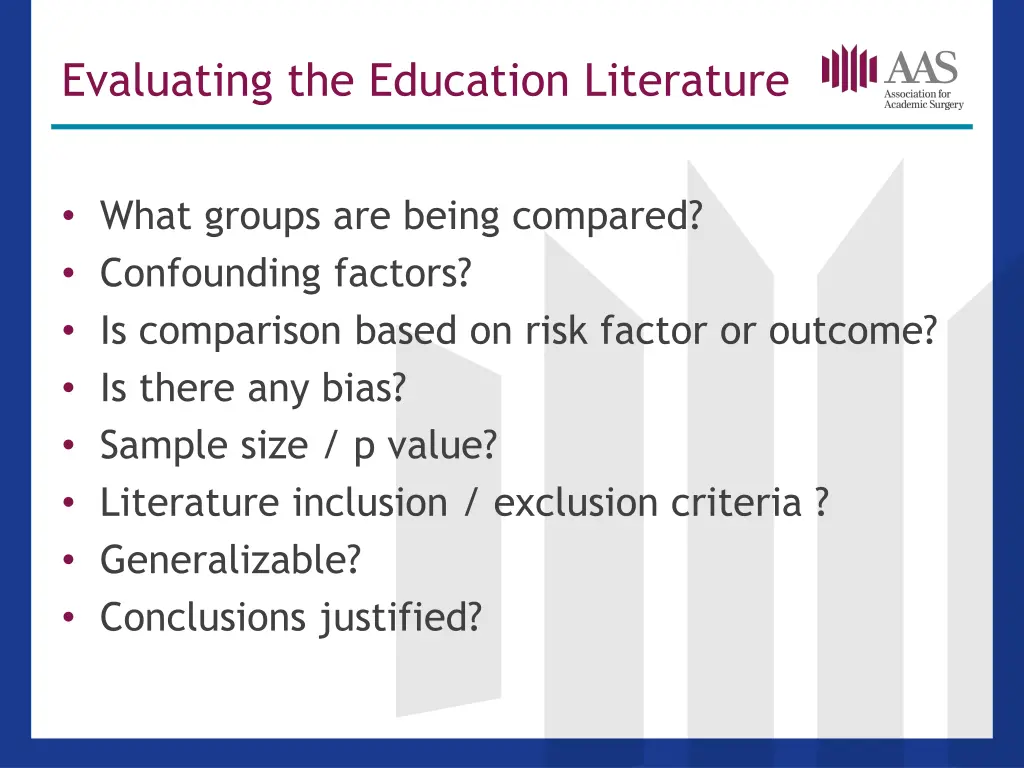 evaluating the education literature