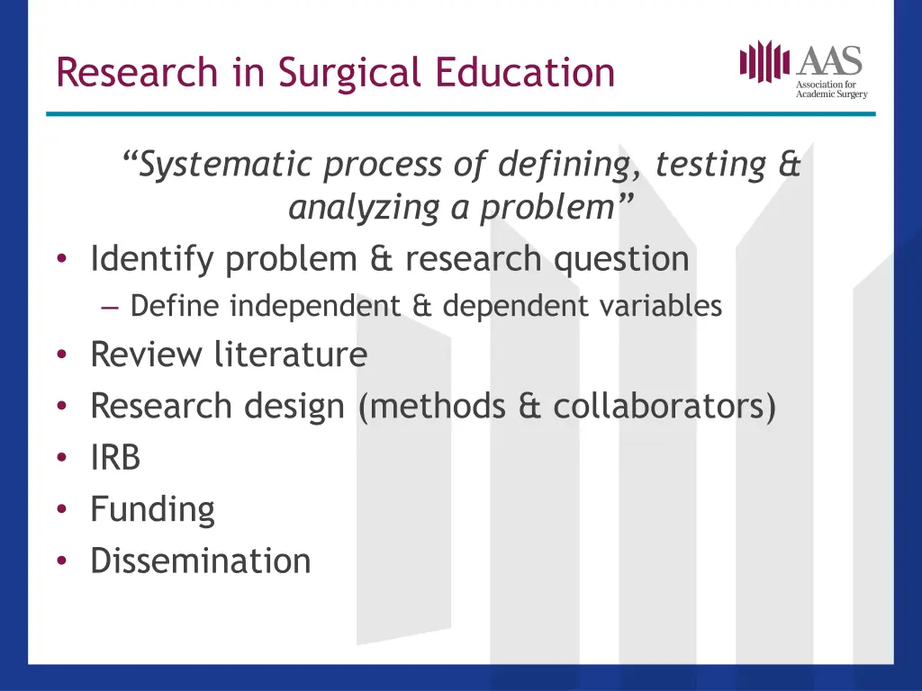 research in surgical education 2