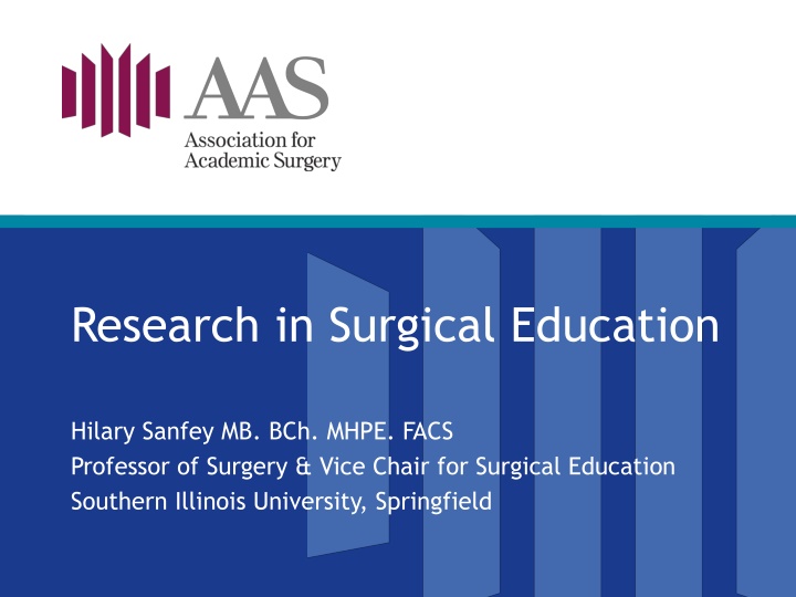 research in surgical education