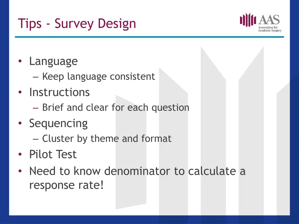 tips survey design 1