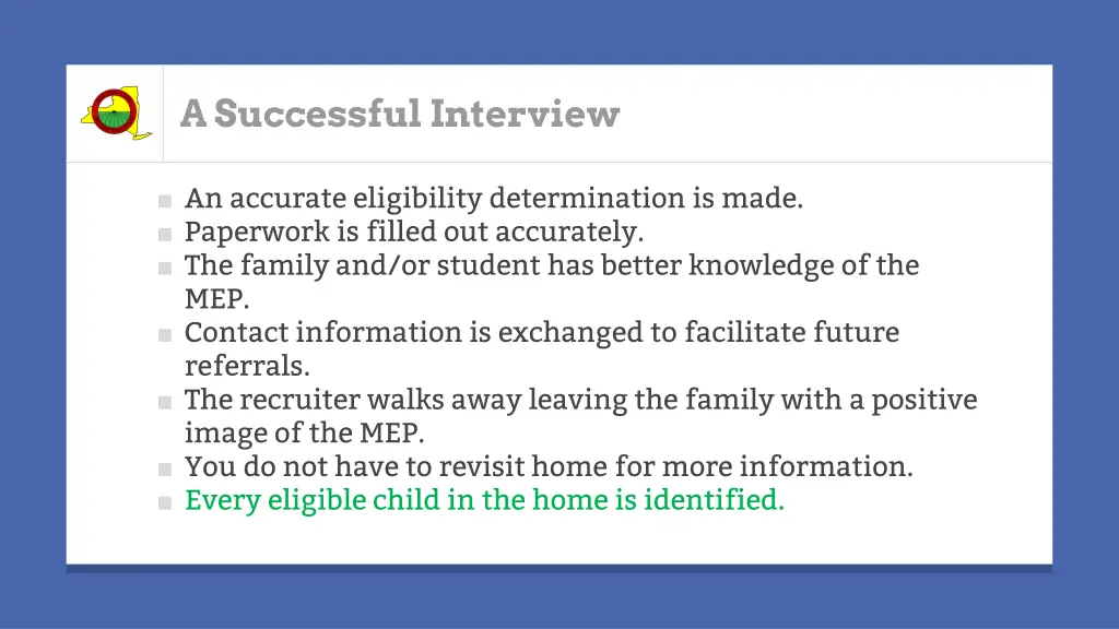 a successful interview
