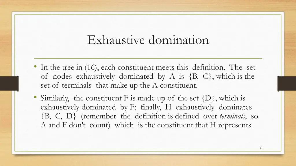 exhaustive domination 12