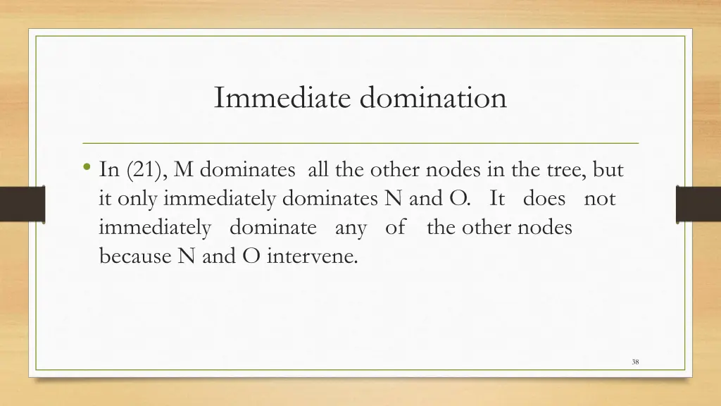 immediate domination 2