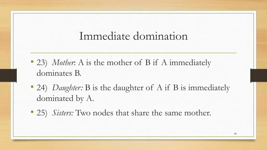 immediate domination 4