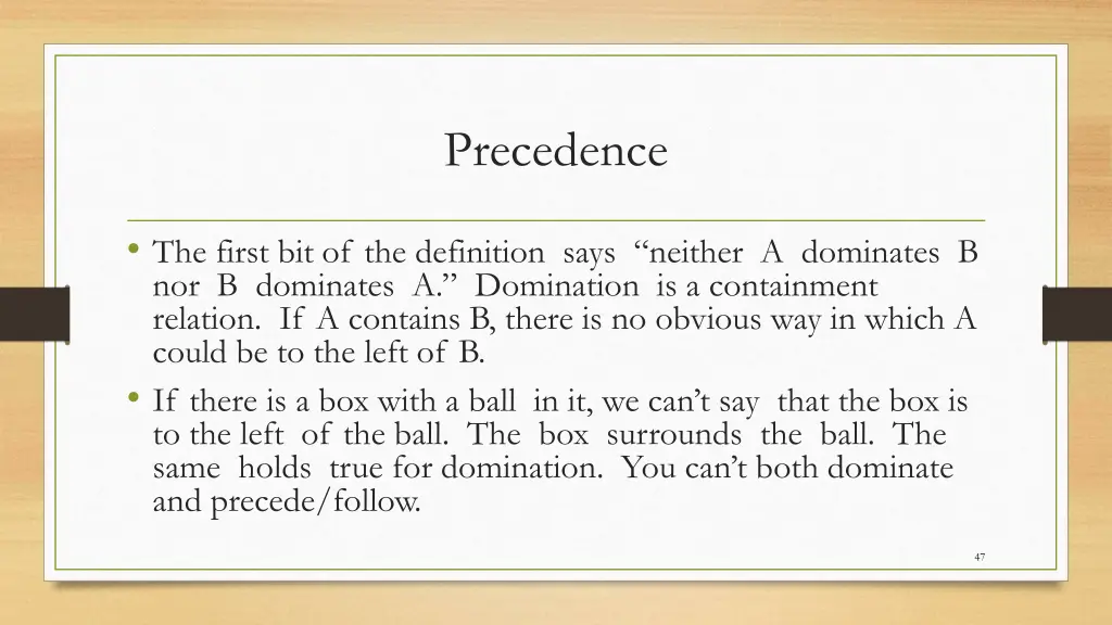 precedence 3
