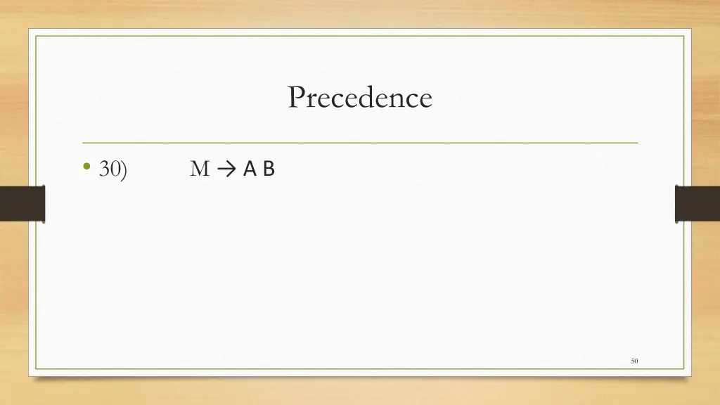 precedence 5