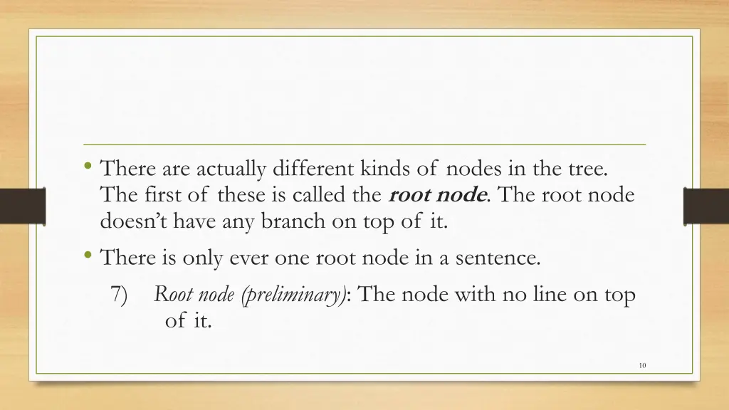 there are actually different kinds of nodes