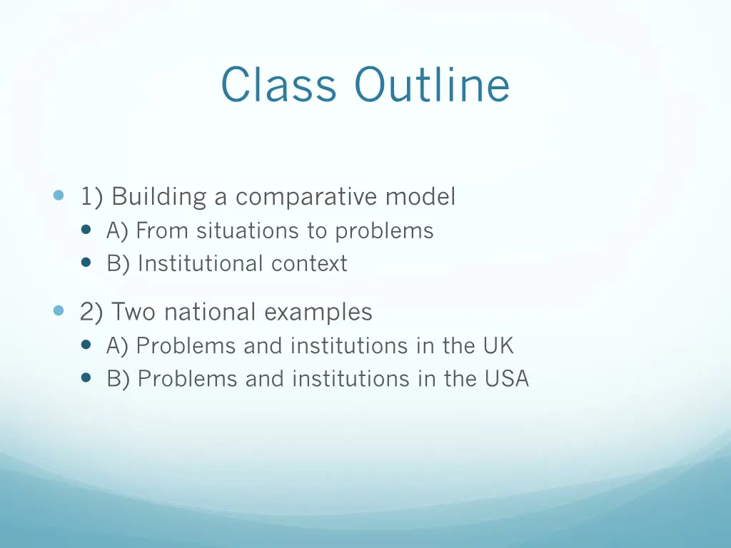 class outline