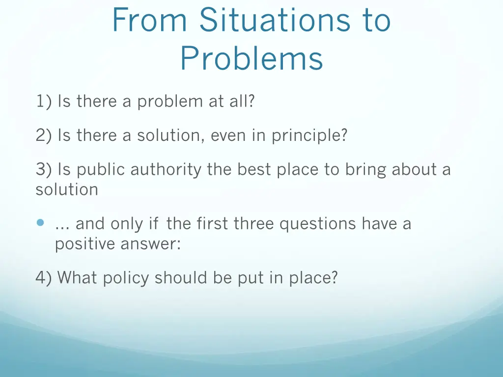 from situations to problems