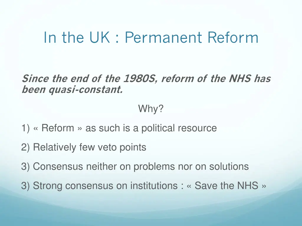 in the uk permanent reform