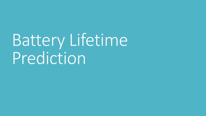 battery lifetime prediction