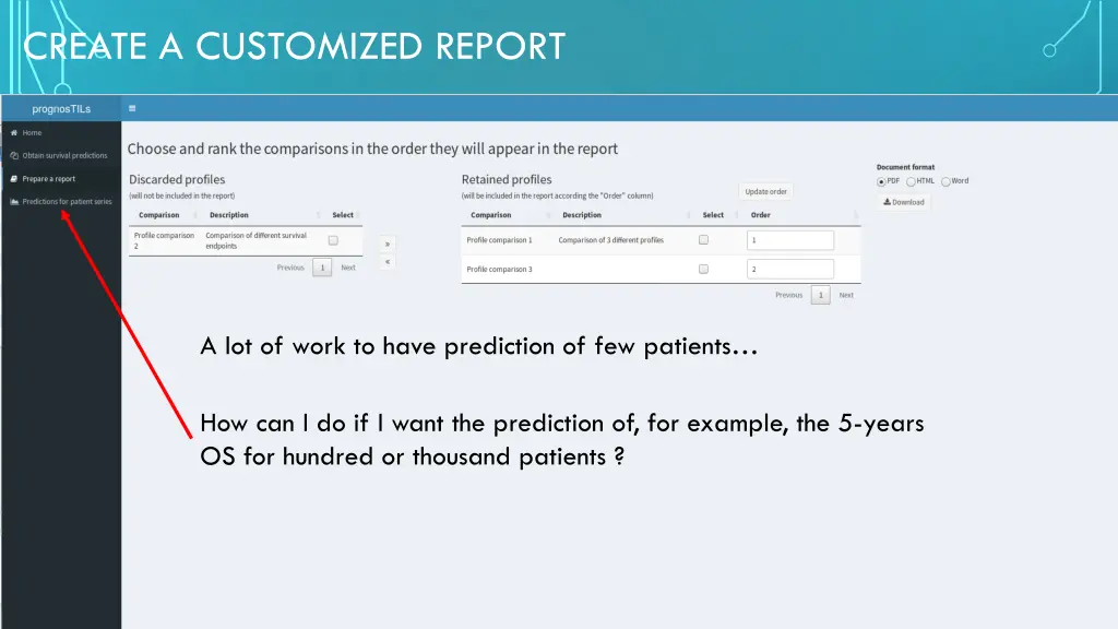 create a customized report 5