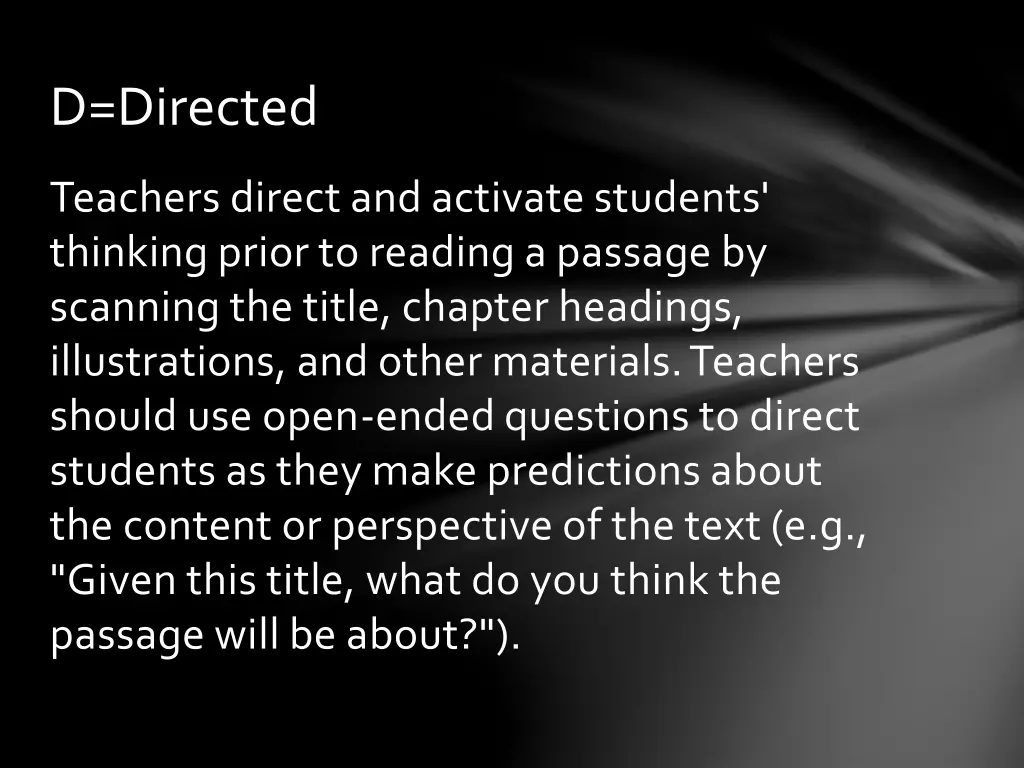 d directed