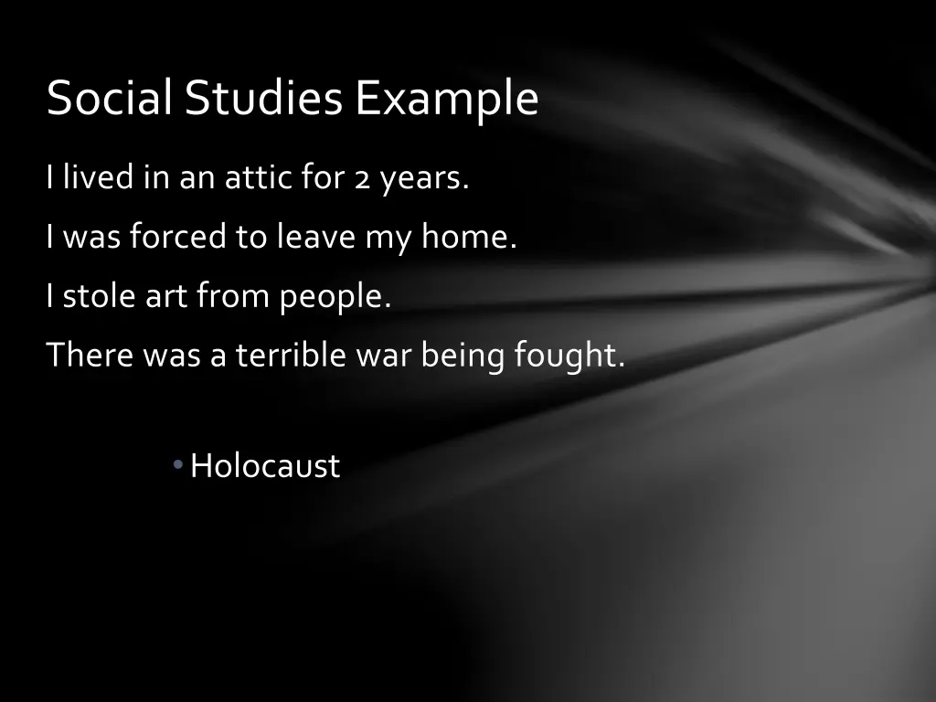 social studies example