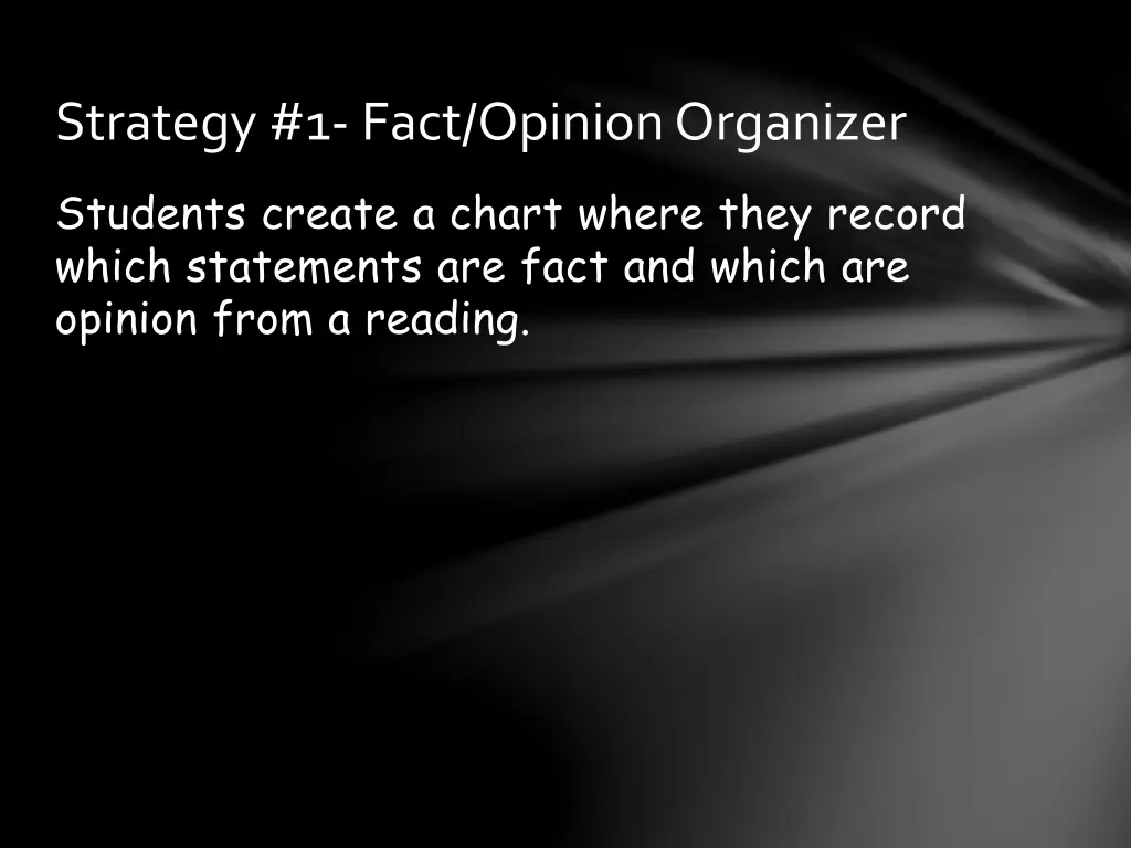 strategy 1 fact opinion organizer