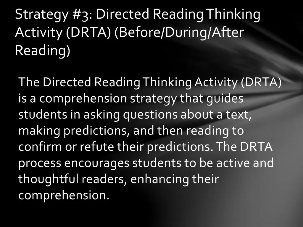 strategy 3 directed reading thinking activity