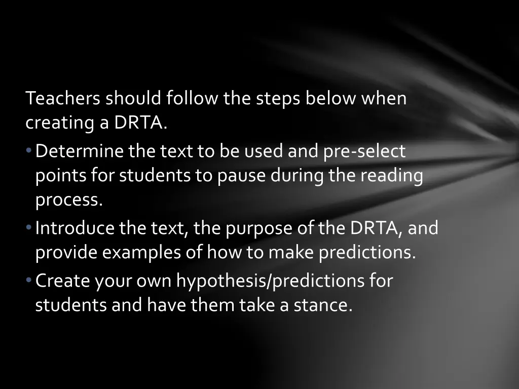 teachers should follow the steps below when