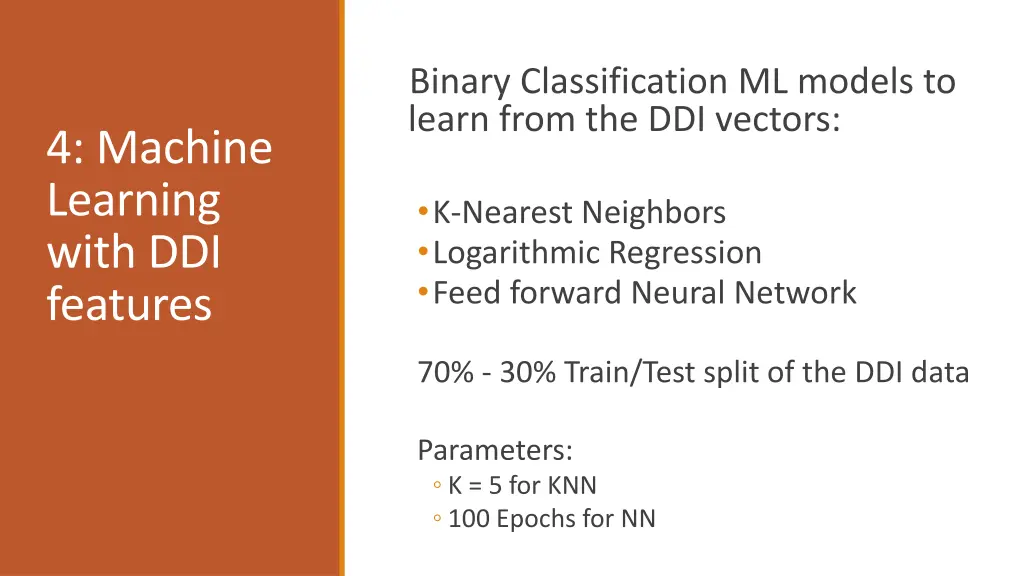binary classification ml models to learn from