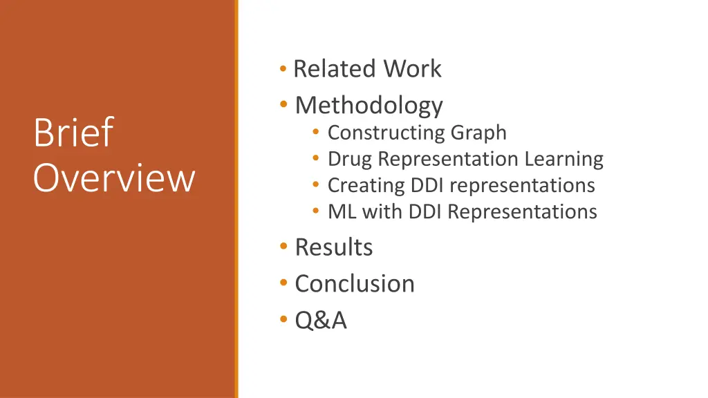 related work methodology constructing graph drug